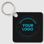 Porte-clés Votre logo | Nom commercial et site Web modifiable (Recto)