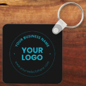Porte-clés Votre logo | Nom commercial et site Web modifiable (Verso)