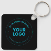 Porte-clés Votre logo | Nom commercial et site Web modifiable (Dos)