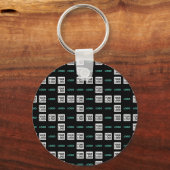 Porte-clés Votre logo ou image | Zig Zag Motif avec deux imag (Verso)