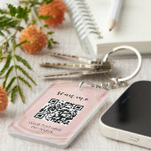 Porte-clés Votre logo QR Code Business Professional Marketing (Devant droit)