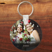 Porte-clés Votre Mariage favori Date et nom du script (Recto)