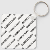 Porte-clés Votre Motif de nom d'entreprise | Noir et blanc (Dos)