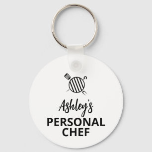 Porte-clés Votre nom Chef Personnel, Grill clé c, Personnalis