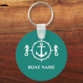Porte-clés Votre nom de bateau Seahorse Ancre sh00a (Recto)