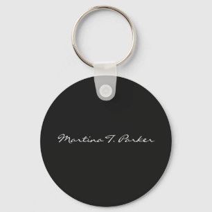 Porte-clés Votre nom Élégant Script Personne unique Feminine