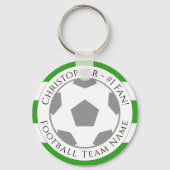 Porte-clés Votre nom et le nom de l'équipe de football (Verso)