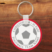 Porte-clés Votre nom et nom de l'équipe de football Porte - c (Verso)