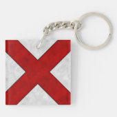 Porte-clés Votre nom + Signal Nautique Drapeau V Victor (Dos)