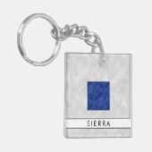 Porte-clés Votre nom + Signal Nautique Indicateur S Sierra (Devant gauche)