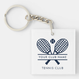 Porte-clés Votre Pays Club Nom Équipe Tennis N'Importe Quelle