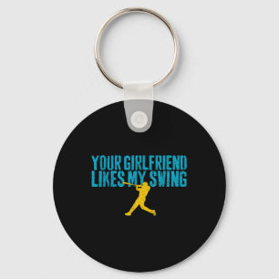 Porte-clés Votre Petite Aime Mon Baseball Amusant À La Neige