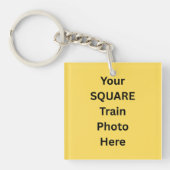 Porte-clés Votre photo de train Carré (Devant)