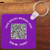 Porte-clés Votre Porte - clé de code QR de conception Exemple (Verso)