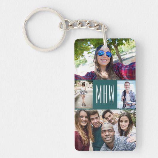 Porte-clés VOTRE porte - clé de PHOTOS et de MONOGRAMME (Devant)