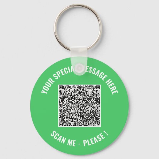 Porte-clés Votre Porte - clé de texte personnalisé de code QR (Recto)