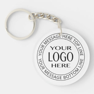 Porte-clés Votre propre logo et votre propre texte circulaire