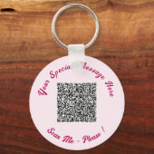 Porte-clés Votre QR Code Info Porte - clé Texte spécial et co (Recto)