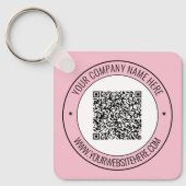 Porte-clés Votre QR Code Scan Info Cuastom Texte Porte - clé (Recto)