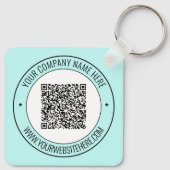 Porte-clés Votre QR Code Scan Info Cuastom Texte Porte - clé (Dos)