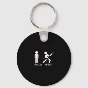 Porte-clés Votre vie contre ma vie – Figure de guitariste drô