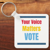 Porte-clés Votre voix compte - Vote (Recto)