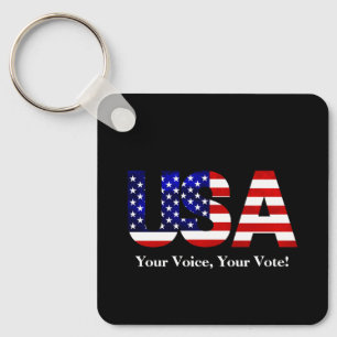 Porte-clés Votre Voix Votre Vote Élection Politique Etat USA