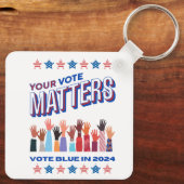 Porte-clés Votre vote compte l'élection de 2024 (Verso)