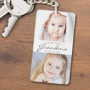 Porte-clés Vous aime Grand-mère écriture manuscrite 2 Photo