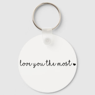 Porte-clés vous aime le plus avec un cœur simple moderne