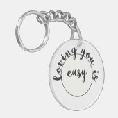 Porte-clés Vous aimer est facile Citation romantique Saint Va (Devant gauche)