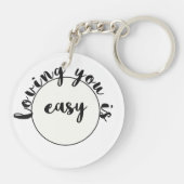 Porte-clés Vous aimer est facile Citation romantique Saint Va (Dos)