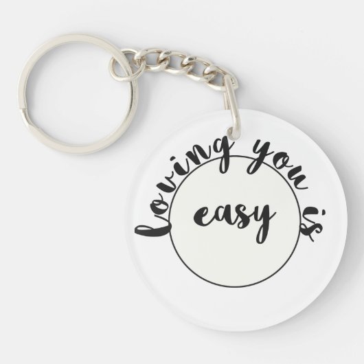 Porte-clés Vous aimer est facile Citation romantique Saint Va (Devant)