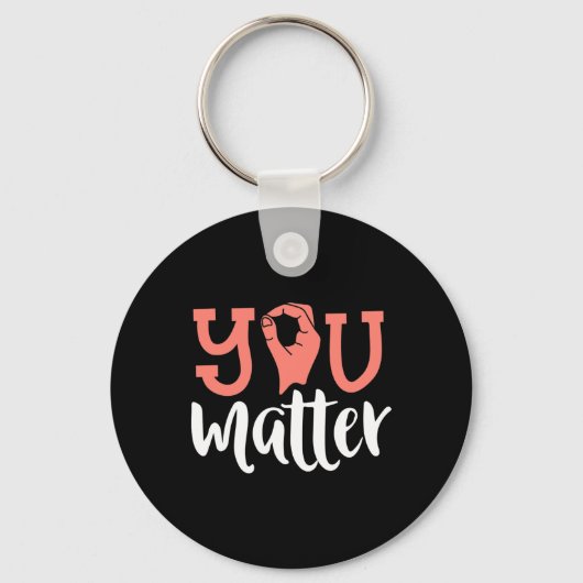 Porte-clés Vous avez de l'importance Sensibilisation Sourde L (Recto)