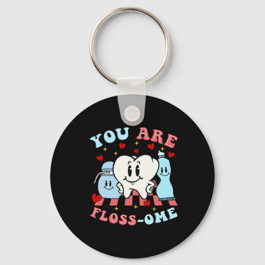 Porte-clés Vous avez de mignonnes dents Floss-omes (Recto)