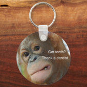 Porte-clés Vous avez des dents ? Merci un dentiste (Recto)