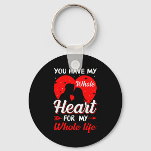 Porte-clés Vous avez tout mon cœur pour toute ma vie Valentin