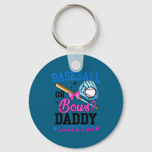 Porte-clés Vous Chemise Révélation du sexe Bows Baseball Papa