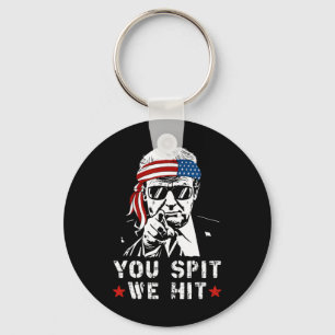 Porte-clés Vous Crachez Nous Frappons Vintage Trump S'ils Cra