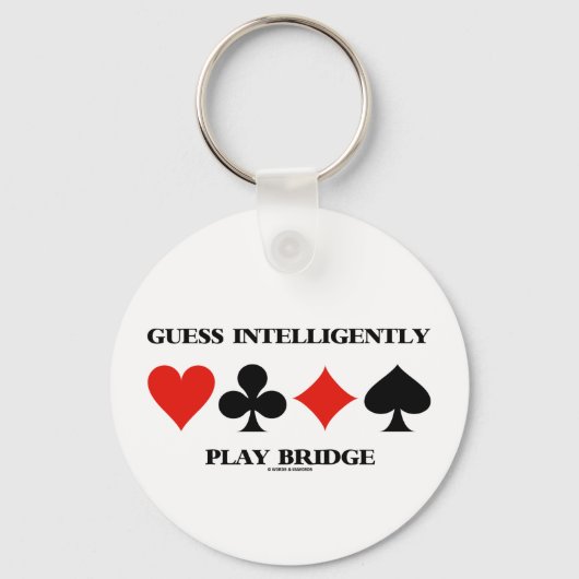 Porte-clés Vous Devinez Jouer Intelligemment Au Pont (Quatre  (Recto)