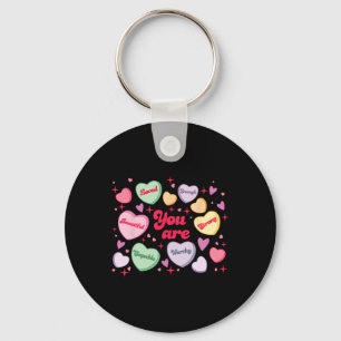 Porte-clés Vous Êtes Aimé Digne Assez Candy Coeur Enseignant