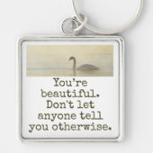 Porte-clés Vous êtes belle - Citation de beauté (Devant)