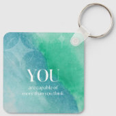 Porte-clés Vous êtes Capable Citation Inspirationnelle (Dos)