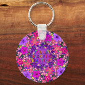 Porte-clés Vous Êtes En Plein Booming Belle Fleur Décorée Bel (Verso)