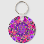 Porte-clés Vous Êtes En Plein Booming Belle Fleur Décorée Bel (Verso)