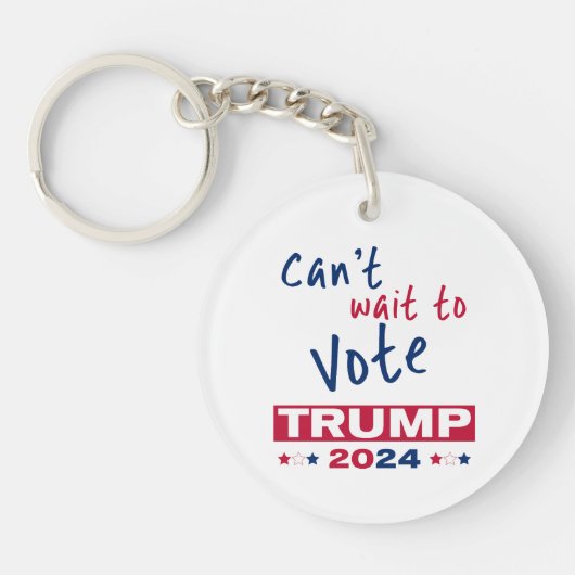 Porte-clés Vous êtes impatient de voter TRUMP 2024 (Devant)