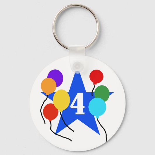 Porte-clés Vous êtes le Star 4th Birthday Tshirts and Gifts (Recto)