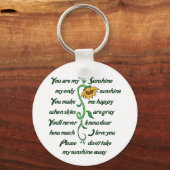 Porte-clés Vous êtes mon soleil (Recto)