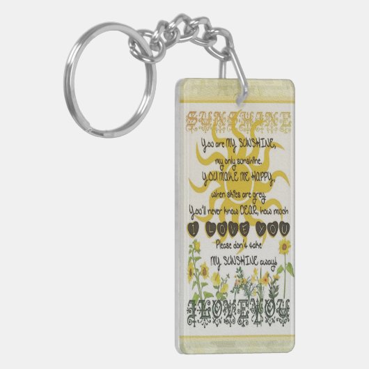 Porte-clés Vous êtes mon soleil (Devant gauche)