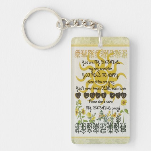 Porte-clés Vous êtes mon soleil (Devant)